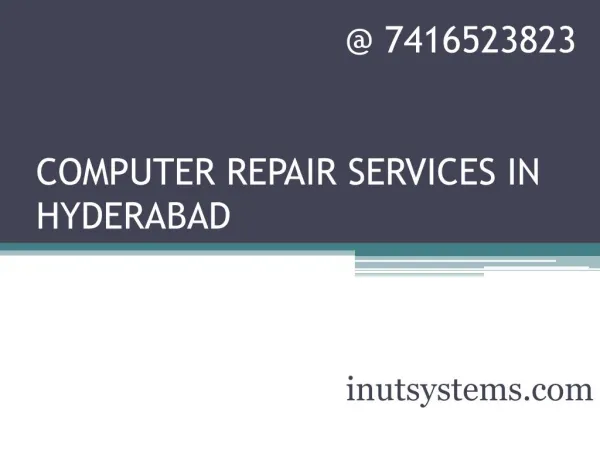 Computer Repair Services in Hyderabad at doorstep