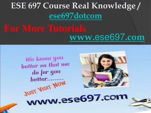 ESE 697 Course Real Knowledge / ese697dotcom