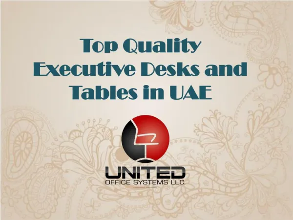 Top Quality Executive Desks and Tables in UAE