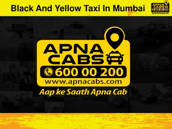 Black And Yellow Taxi In Mumbai