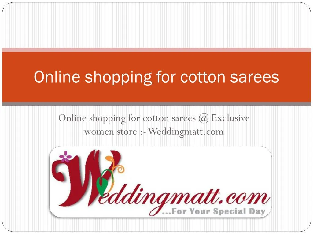 online shopping for cotton sarees
