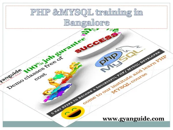 PHP Mysql Training Btm Layout Bangalore