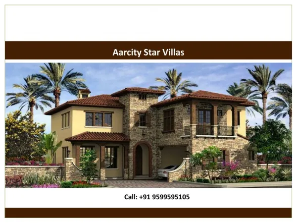 Aarcity Star Villas Reviews Floor Plans Greater Noida West