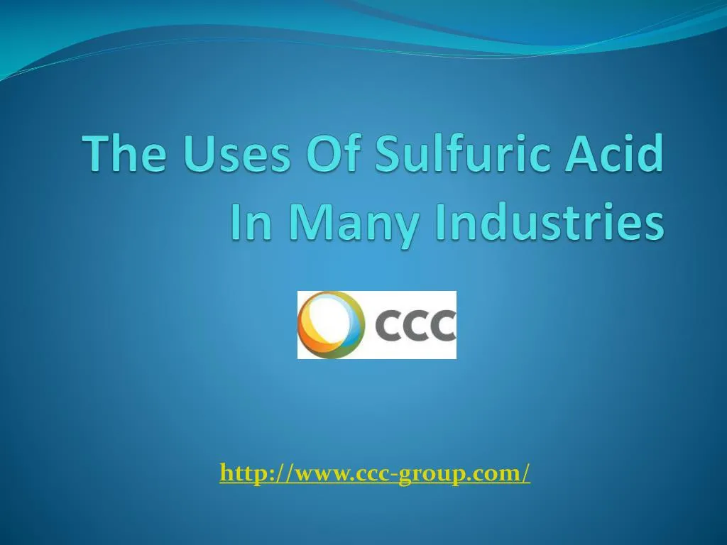 the uses of sulfuric acid in many industries