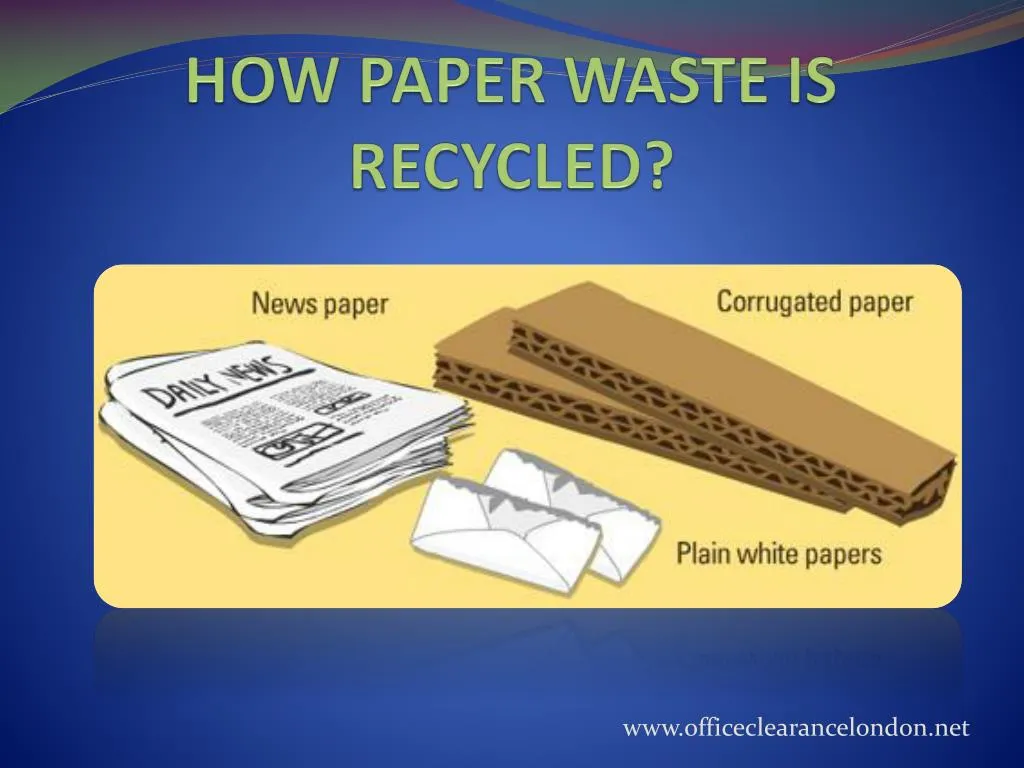 how paper waste is recycled
