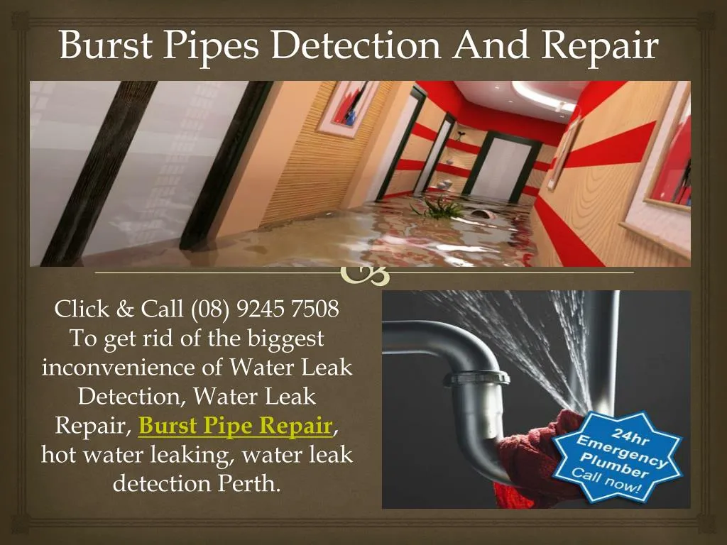burst pipes detection and repair