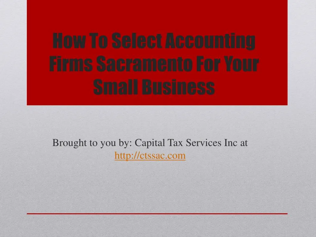 how to select accounting firms sacramento for your small business