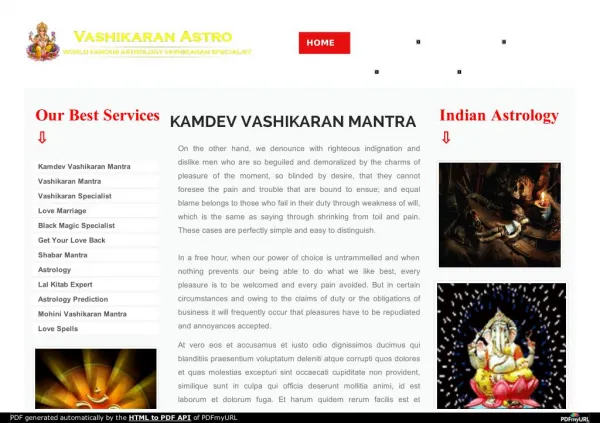 Kamdev Vashikaran Mantra