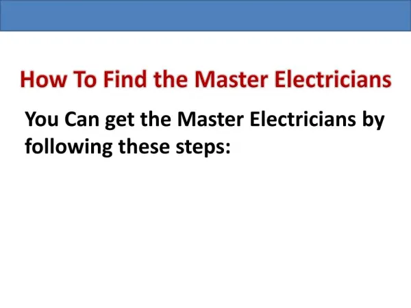 Why use a Master Brisbane Electricians?