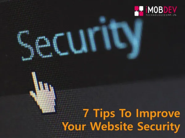 7 Tips To Improve Your Website Security