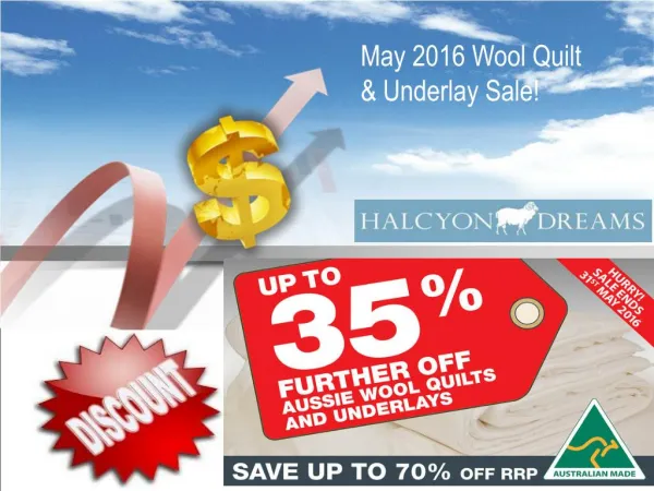 May 2016 Wool Quilt and Underlay Sale - Halcyon Dreams Pty. Ltd.