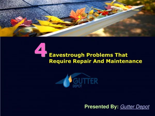 Common Eavestrough Problems And Solutions