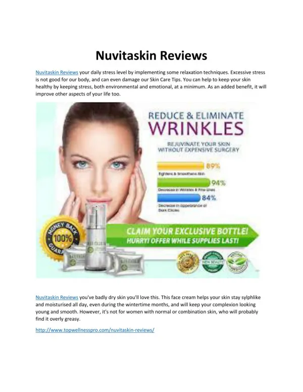 Nuvitaskin Reviews