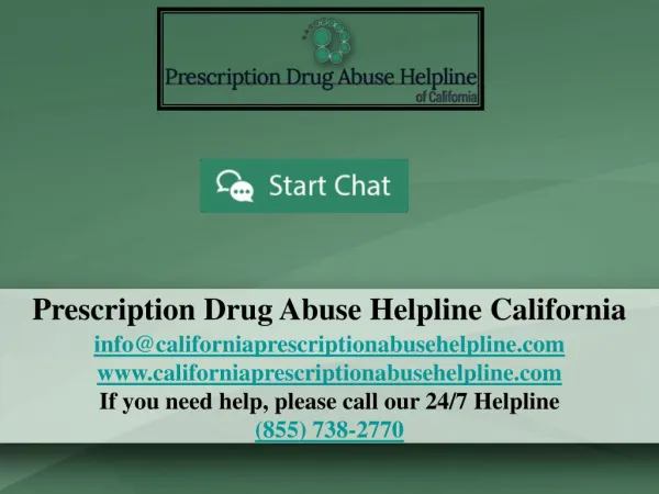 California Prescription Drug Abuse Helpline