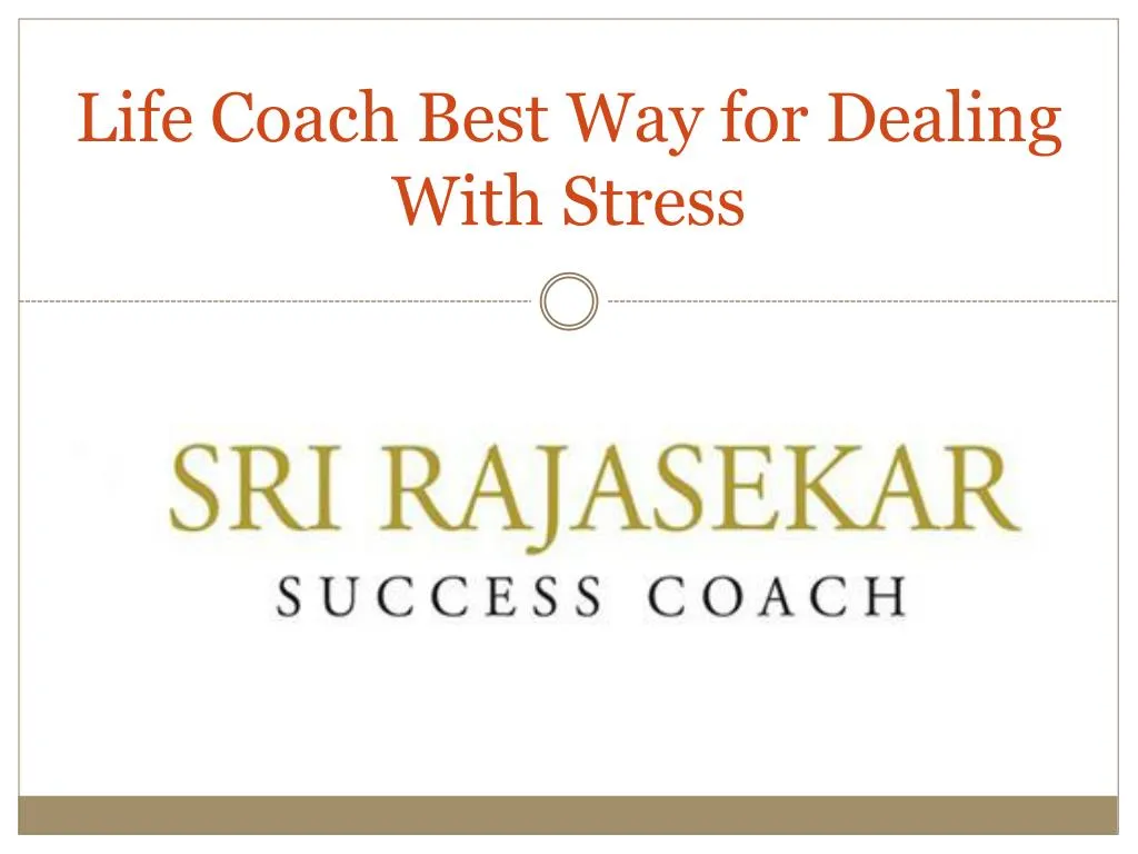 life coach best way for dealing with stress
