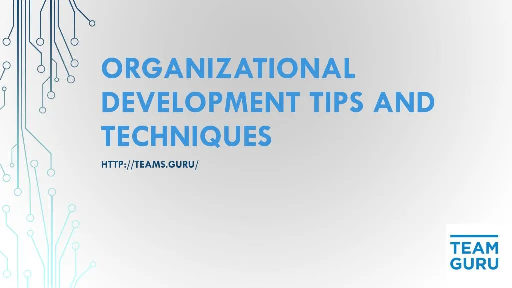 organizational development tips and techniques