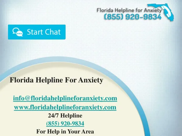 Florida Helpline for Anxiety