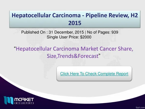 Hepatocellular Carcinoma Market 2015
