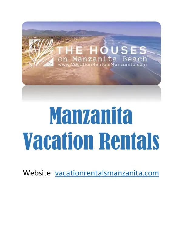 Manzanita Vacation Rentals