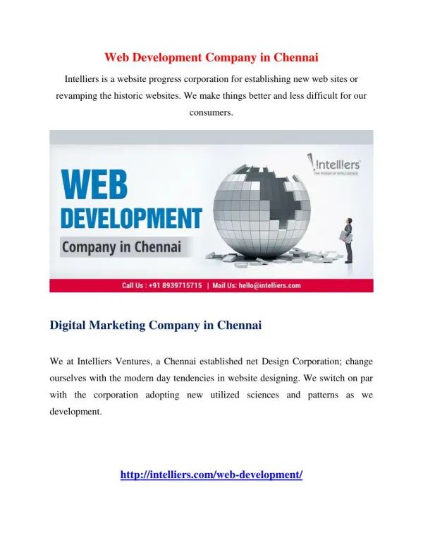 Web Development Company in Chennai