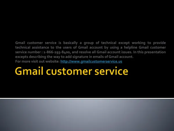 Gmail customer service number : 1-866-293-8400