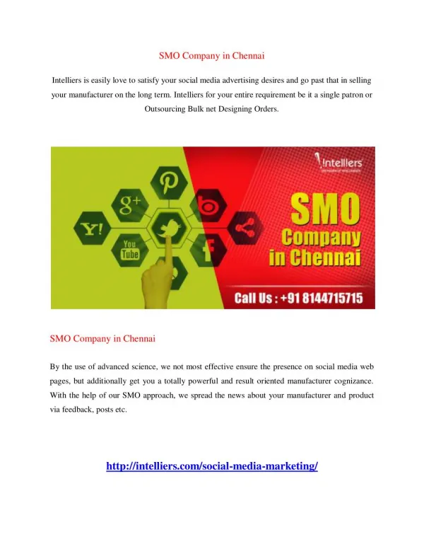 SMO Company in Chennai