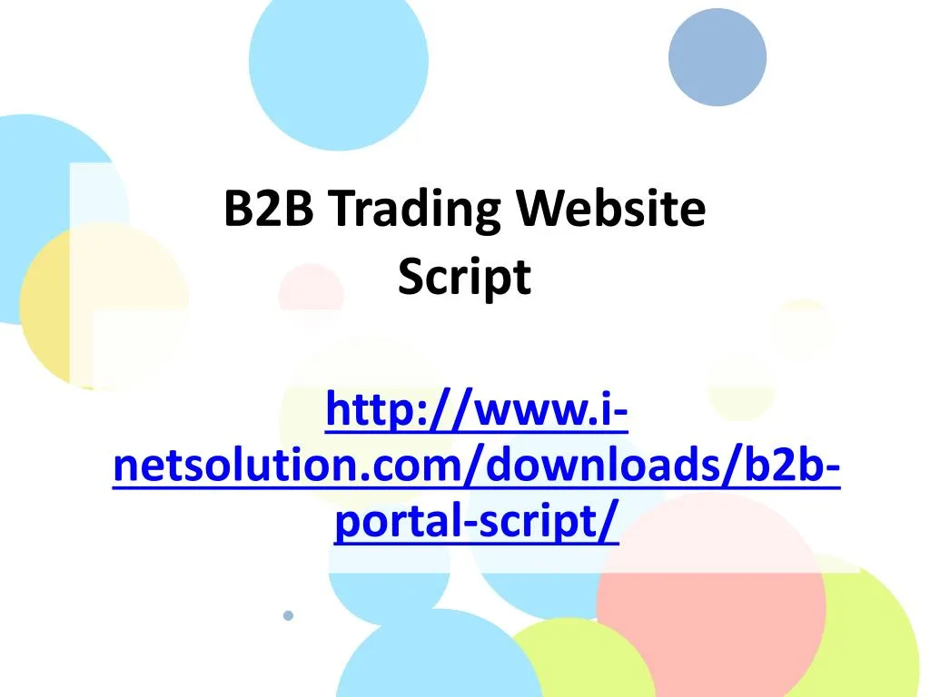b2b trading website script