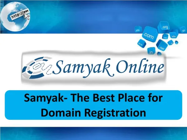 Samyak- The Best Place for Domain Registration