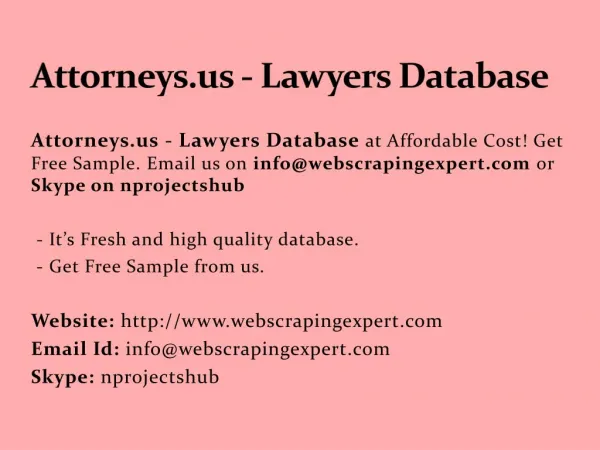 Attorneys.us - Lawyers Database