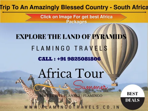 Enjoy A good Trip with South Africa Tour Packages