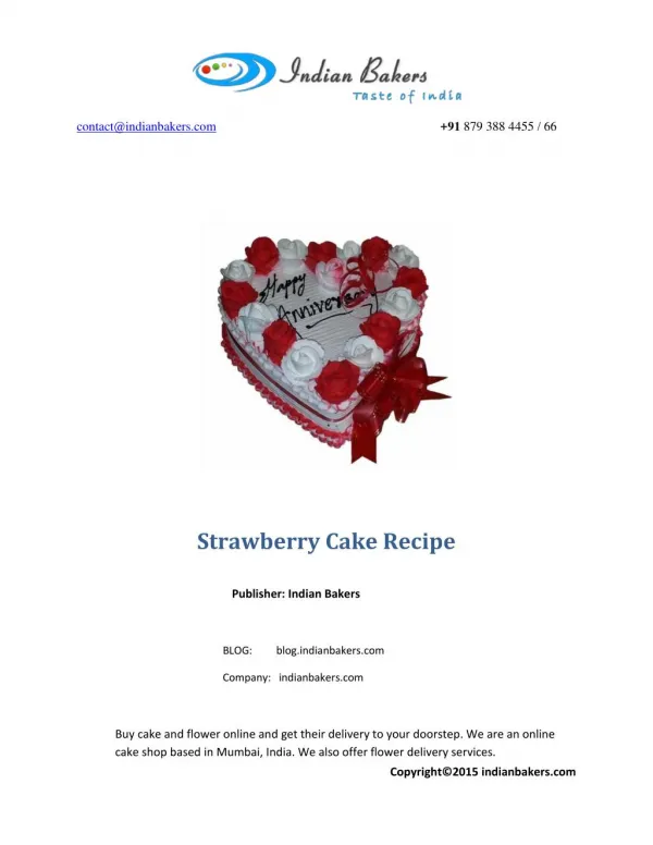 Easy Strawberry Cake Recipe with Fresh Strawberries