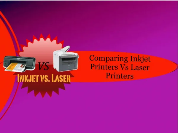 comparing inkjet printers vs laser printers