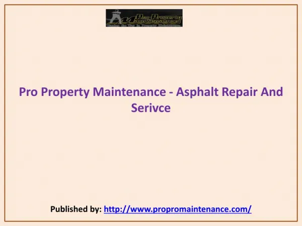 Asphalt Repair And Serivce