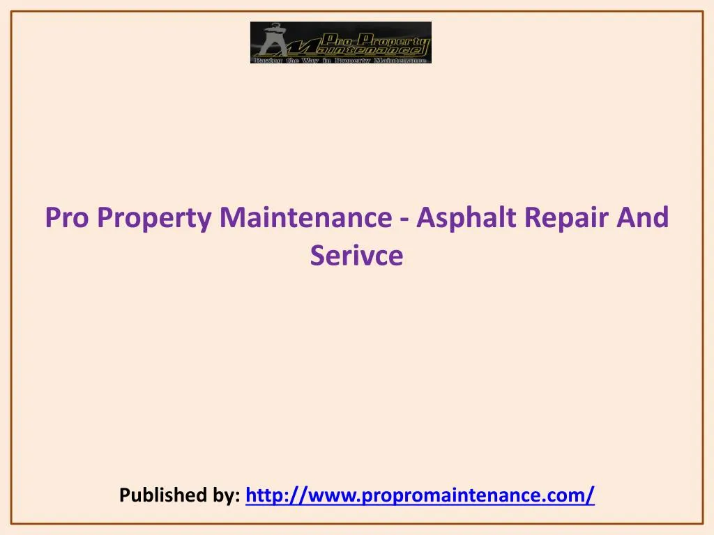 pro property maintenance asphalt repair and serivce published by http www propromaintenance com