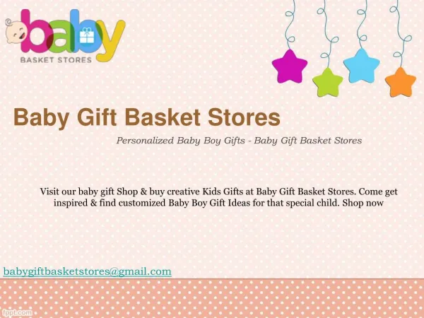 Personalized Baby Boy Gifts - Baby Gift Basket Stores