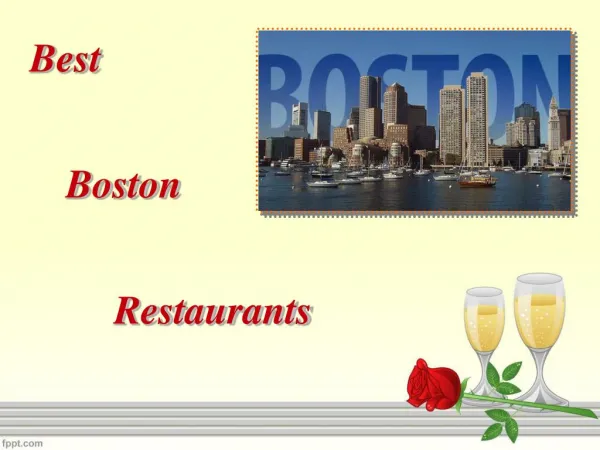 Best Boston Restaurants