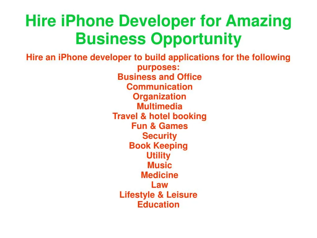 hire iphone developer for amazing business opportunity