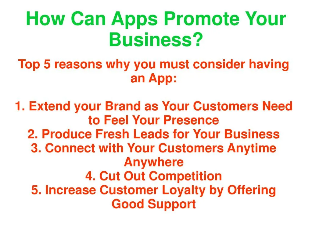 how can apps promote your business