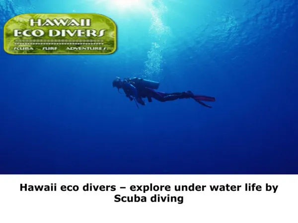 All Inclusive Scuba Diving Vacations in the Hawaii