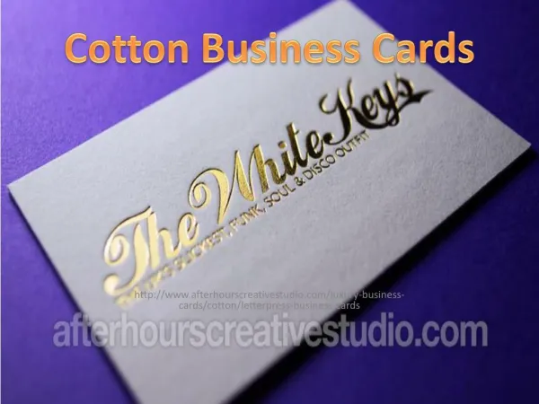 Cotton Business Cards