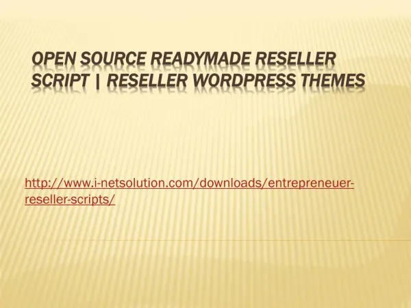 Open Source Readymade Reseller Script | Reseller Wordpress Themes