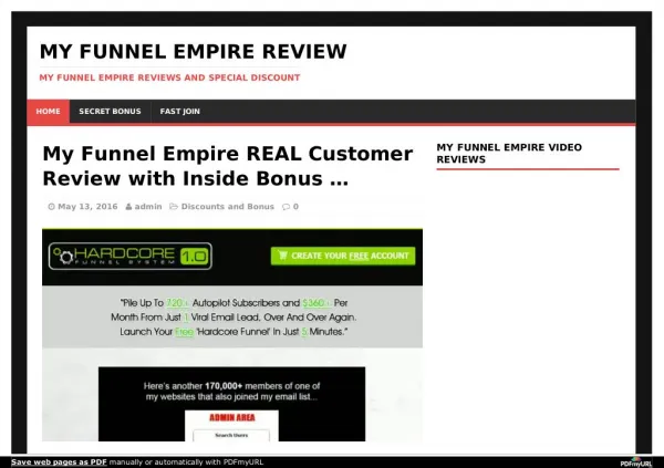 My Funnel Empire Customer Review with Secret Inside