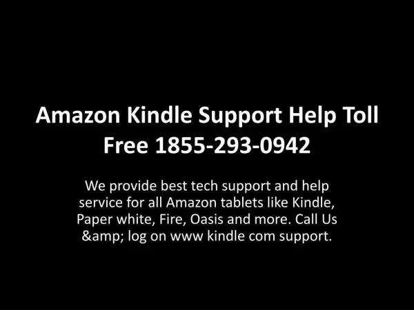 Amazon Kindle Support Help Toll Free 1855-293-0942