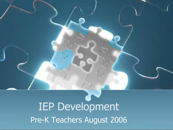 IEP Development