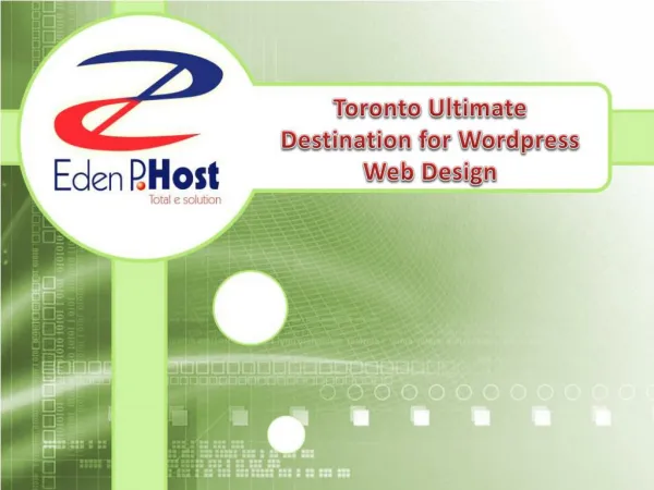 Toronto Ultimate Destination for Wordpress Web Design