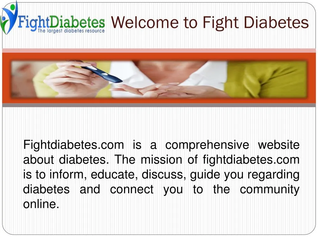 welcome to fight diabetes