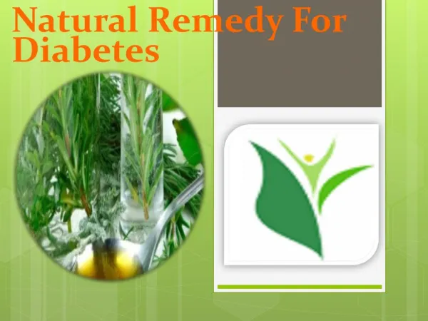 Natural Remedy For Diabetes