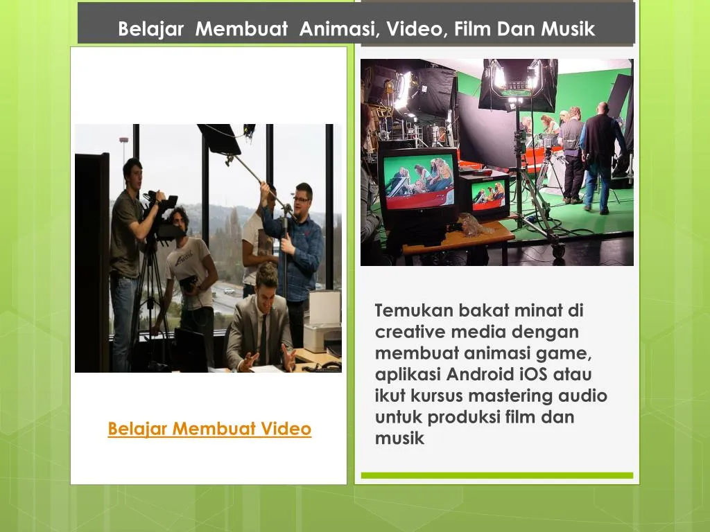 belajar membuat animasi video film dan musik