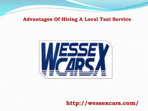 Advantages Of Hiring A Local Taxi Service