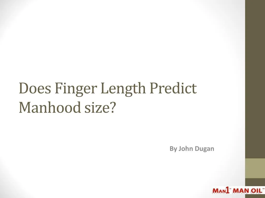 does finger length predict manhood size